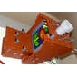 Julius von Brunk : Rear portion of my partially-complete LEGO Mario airship, with the warp pipe and stained-glass window!